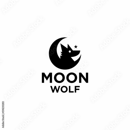 Moon wolf logo