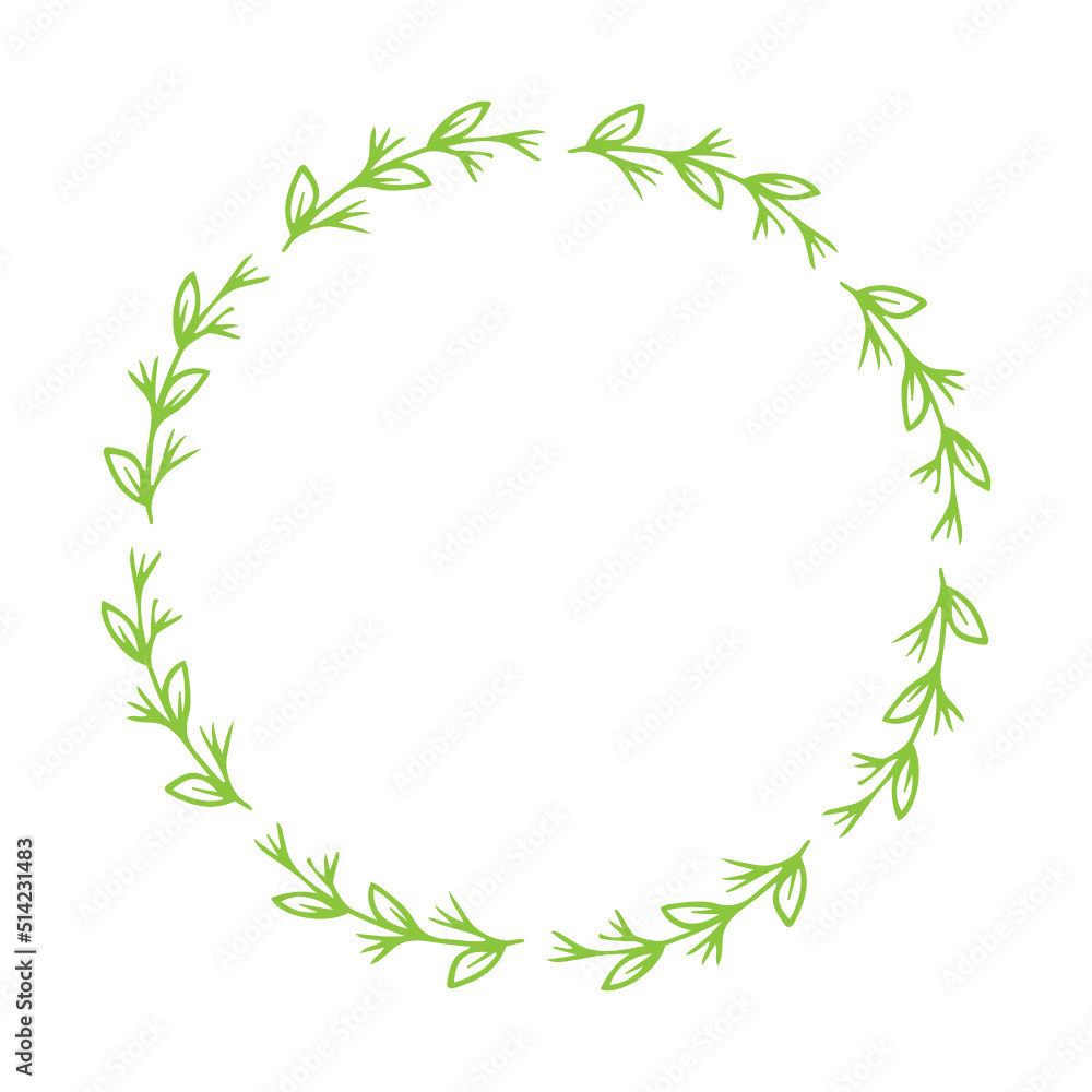 round leaves frame