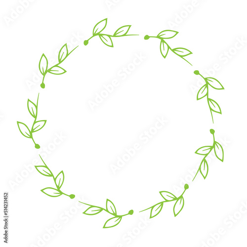 round leaves frame