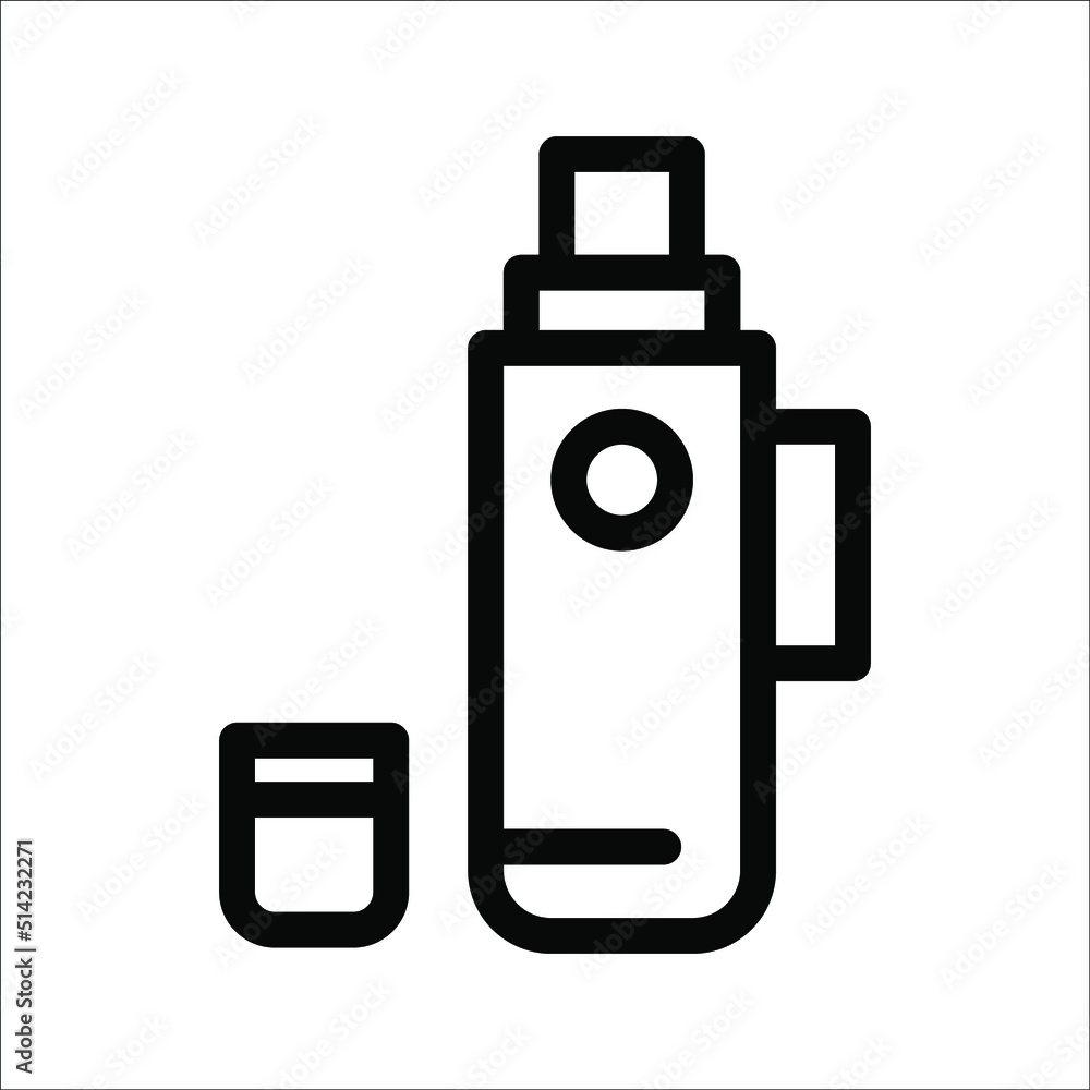 Thermos icon in trendy style isolated on white background, Symbol for your website design, logo, application, UI. Eps10 vector illustration. Thermos icon in trendy style isolated on white background, Symbol for your website design, logo, application, UI. Eps10 vector illustration.