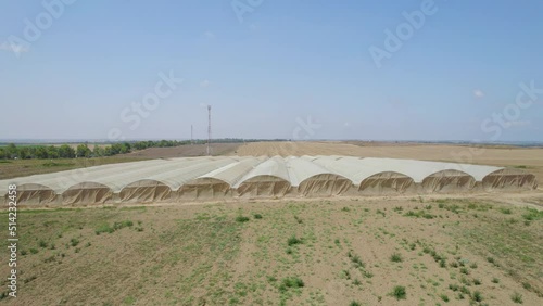 Greenhouses At Alumim Kibbutz at Sdot Negev, Israel photo