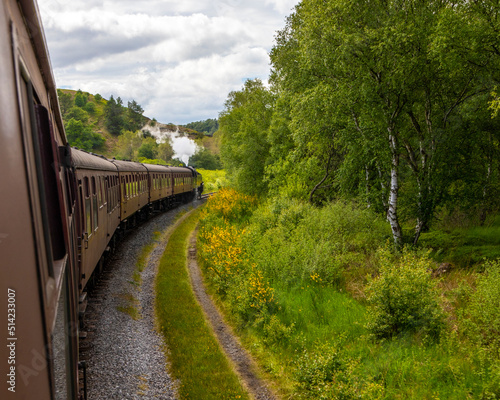 Onboard the North Yorkshire Moors Railway in Yorkshire, UK