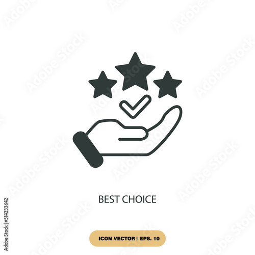 best choice icons  symbol vector elements for infographic web