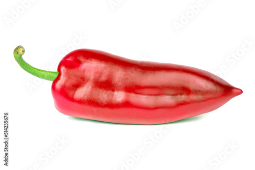 Bell red pepper paprica isolated on the white background