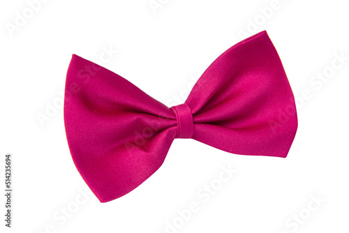 Colorful bow tie cloth fabric isolated on the white background