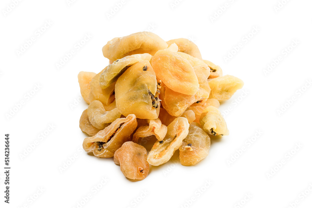 Dried passion fruit isolated on a white background. Dried passion fruit isolated on a white background.