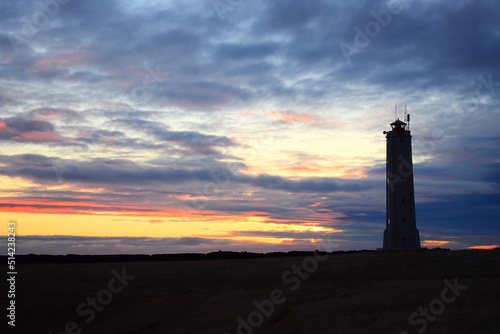 lighthouse at sunset on the Snaefellsnes peninsula in western Iceland