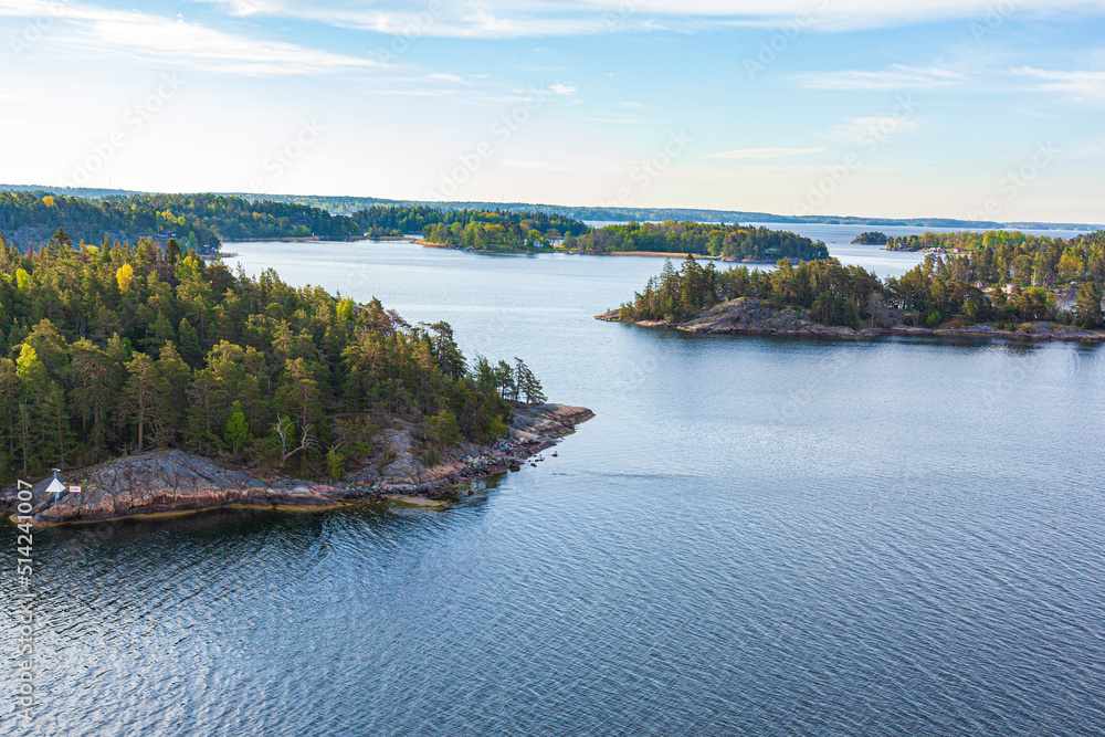 Early morning on some of the many islands of the Stockholm Archipelago near Skeppdal, Sweden.