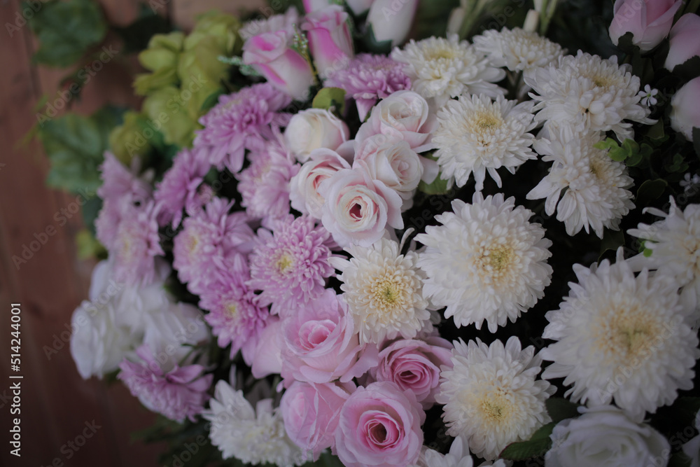 floral detail on wedding decoration floral detail on wedding decoration