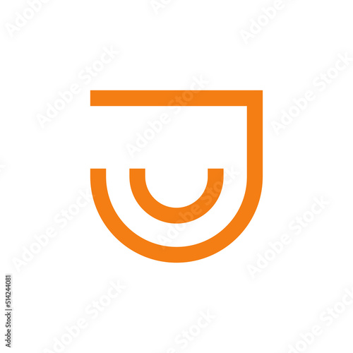 Letter J joy smile fun logo design