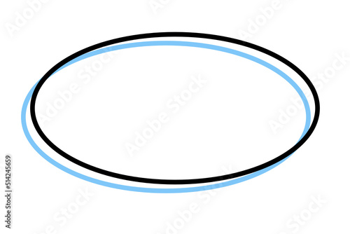 colorful oval frame

