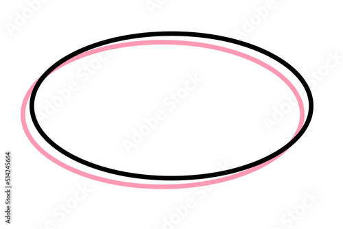 colorful oval frame 