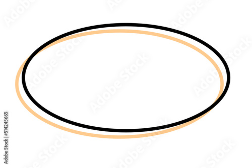 colorful oval frame
