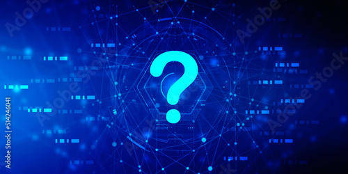 2d illustration question mark background