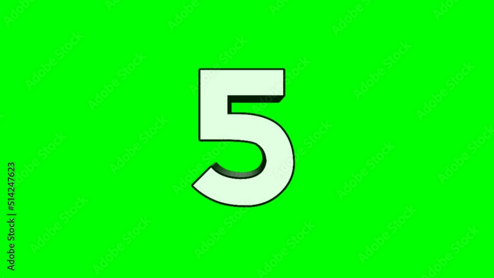 Animation Cartoon Number Five 5 On Green Screen Background 4k Stock animation-cartoon-number-five-5-on-green-screen-background-4k-stock