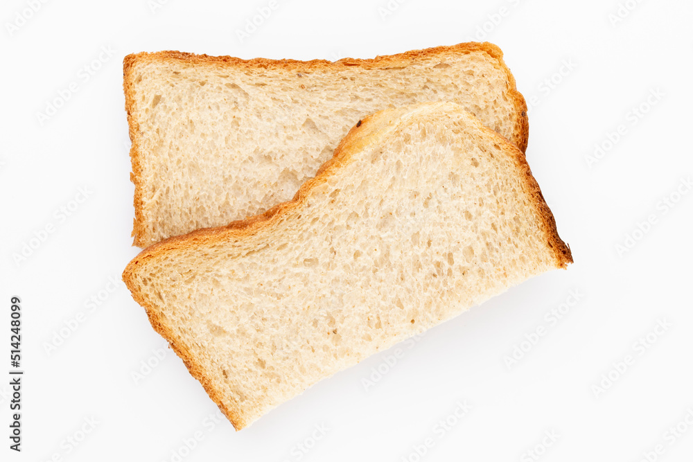 Bread slice isolated on white background. Bread slice isolated on white background.