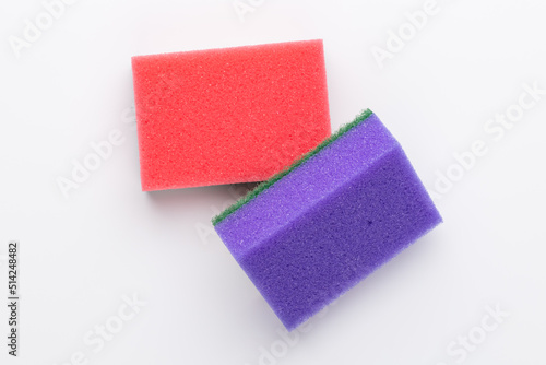 Sponges isolated on white background.