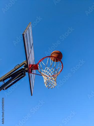 Ball in a basket against a clear sky © Cavan