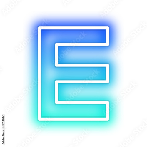 gradient neon alphabet letter font
