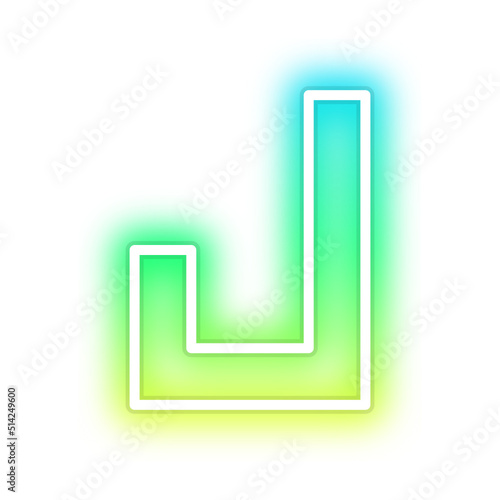 gradient neon alphabet letter font