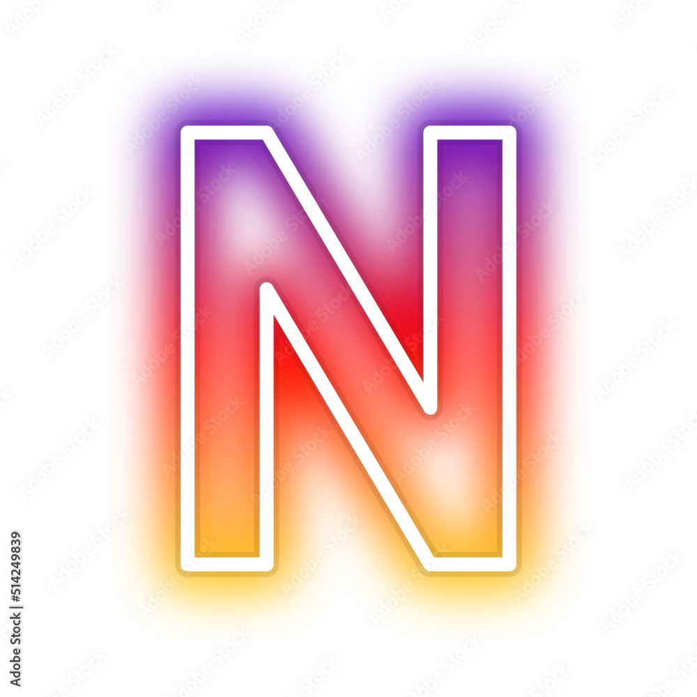 gradient neon alphabet letter font gradient neon alphabet letter font