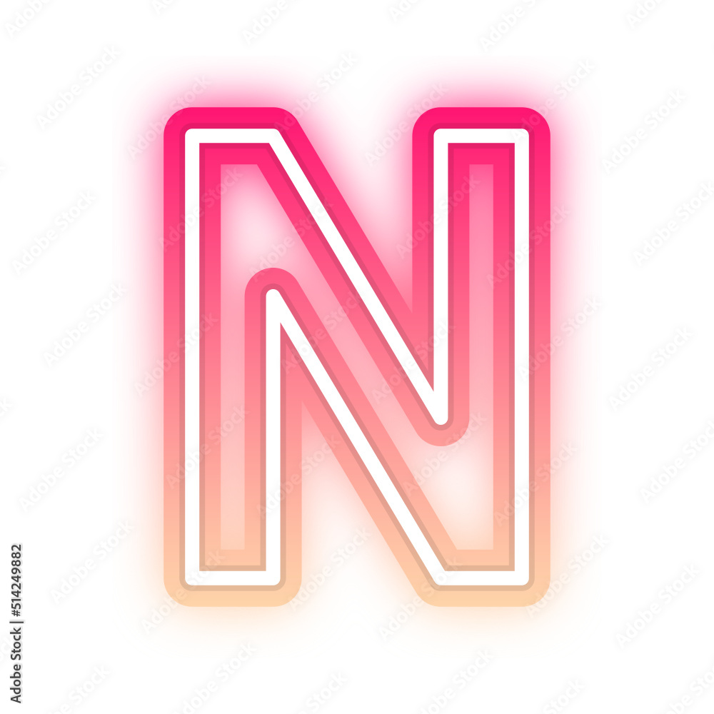 gradient neon alphabet letter font gradient neon alphabet letter font