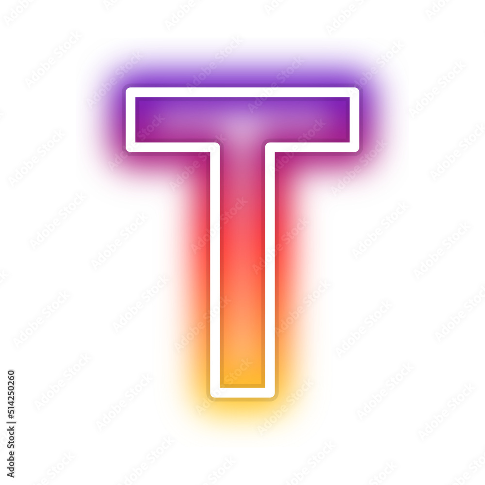 gradient neon alphabet letter font gradient neon alphabet letter font