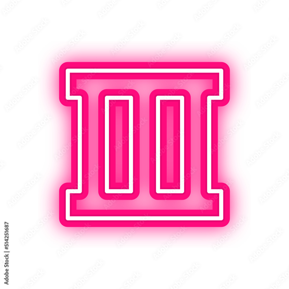 neon roman numeral neon roman numeral