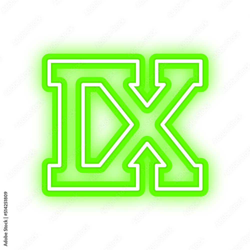 neon roman numeral neon roman numeral