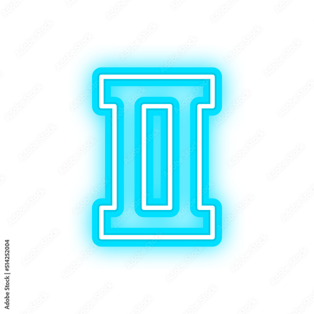 neon roman numeral neon roman numeral