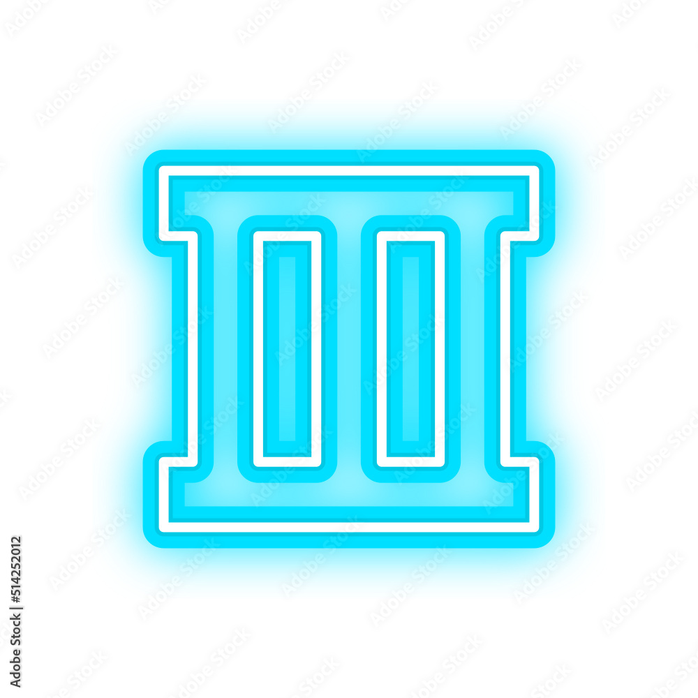 neon roman numeral neon roman numeral