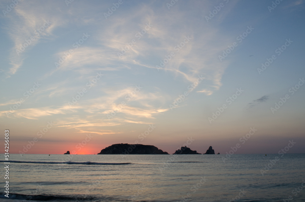 sunset over the sea sunset over the sea