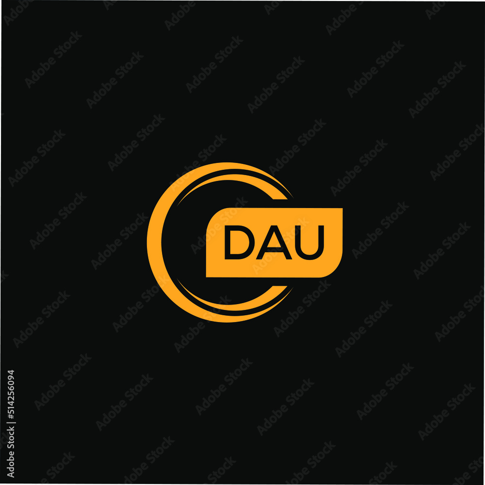 DAU letter design for logo and icon.DAU typography for technology