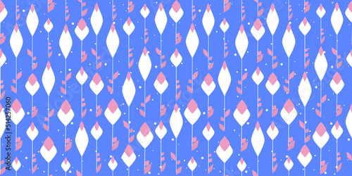 christmas snow pattern, vintage blue and white, snowflake pattern, vector seamless