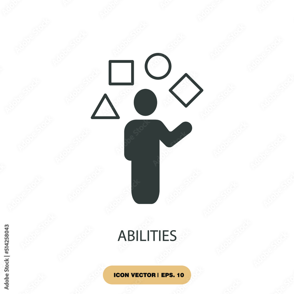 abilities icons  symbol vector elements for infographic web