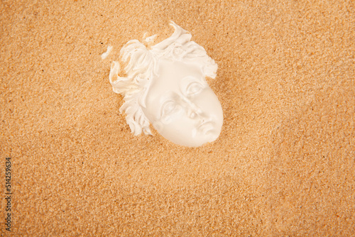 image of sculpture sand background 