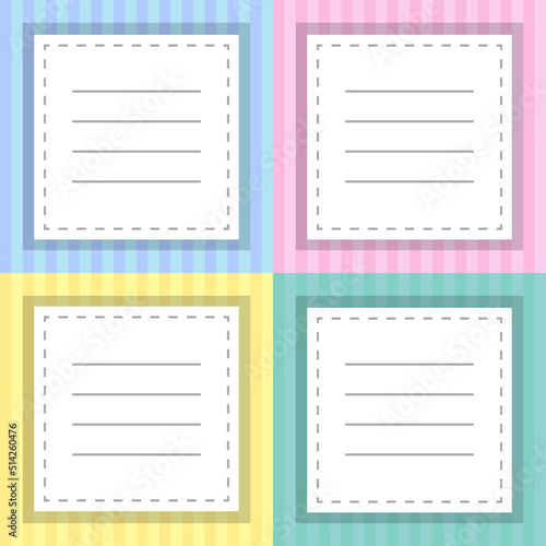 set of child book cover frames templates