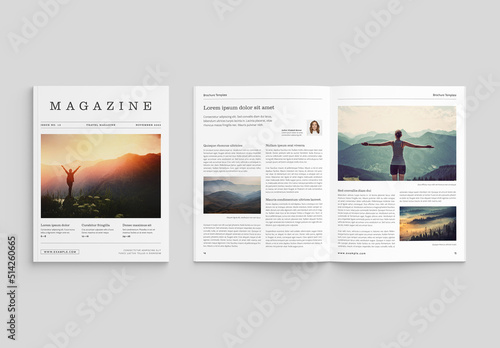 Top Wiew Magazine Mockup