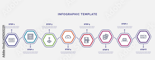 infographic template with icons and 8 options or steps. infographic for concept. included ,