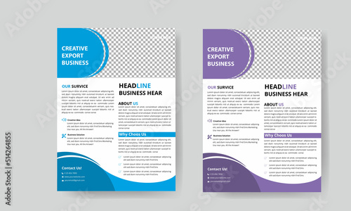 modern business flyer template for brochure . Graphic design 