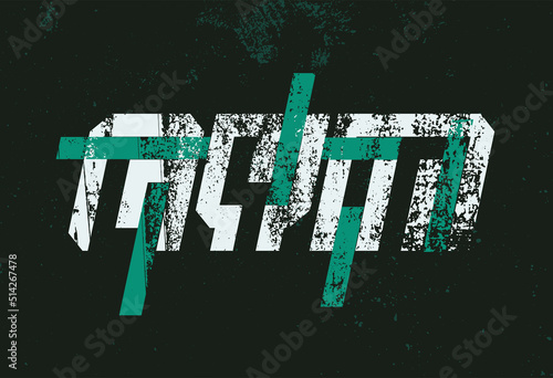 Gym Club or sport fitness center typographic vintage grunge poster, emblem, logo design. Retro vector illustration.