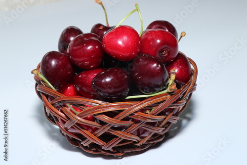 Juicy and delicious apricots, cherries and currants isolated on a white background. Berries and fruits