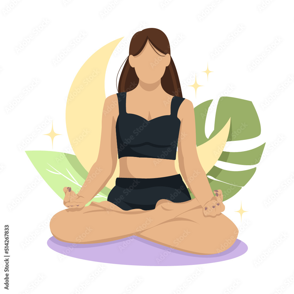 yoga woman in the lotus pose