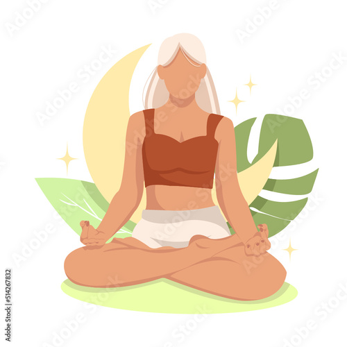 yoga woman in the lotus pose