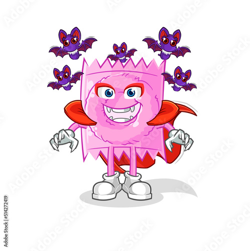 condom Dracula illustration. character vector