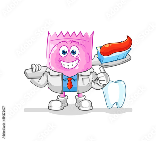 condom dentist illustration. character vector