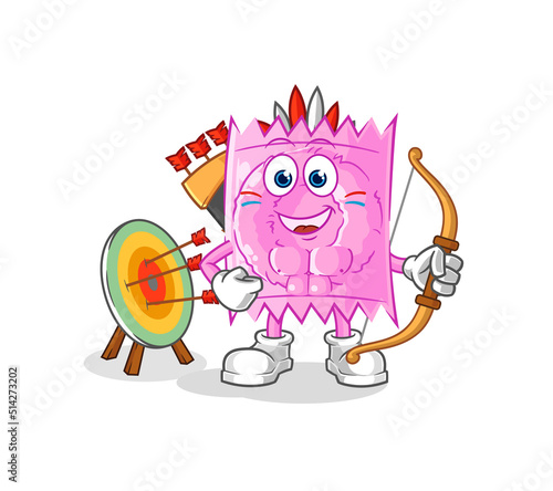 condom native american tribe. cartoon mascot vector