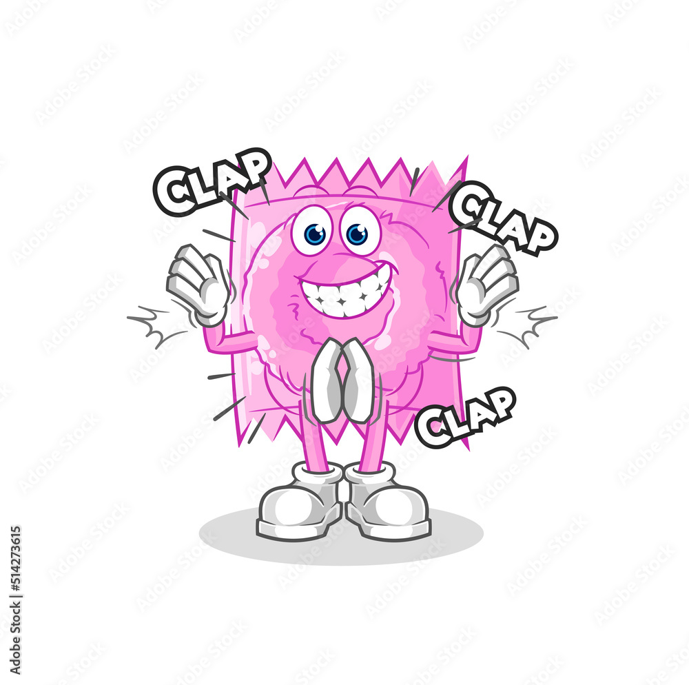 condom applause illustration. character vector condom applause illustration. character vector