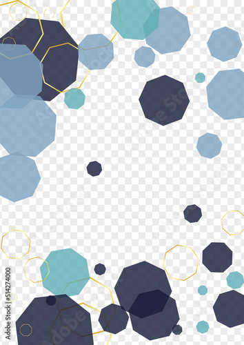 Blue-Gray Polygon Background Transparent Vector. Cell Education Texture. Science Wallpaper. Gray Tile Elegant. Honeycomb Mosaic.
