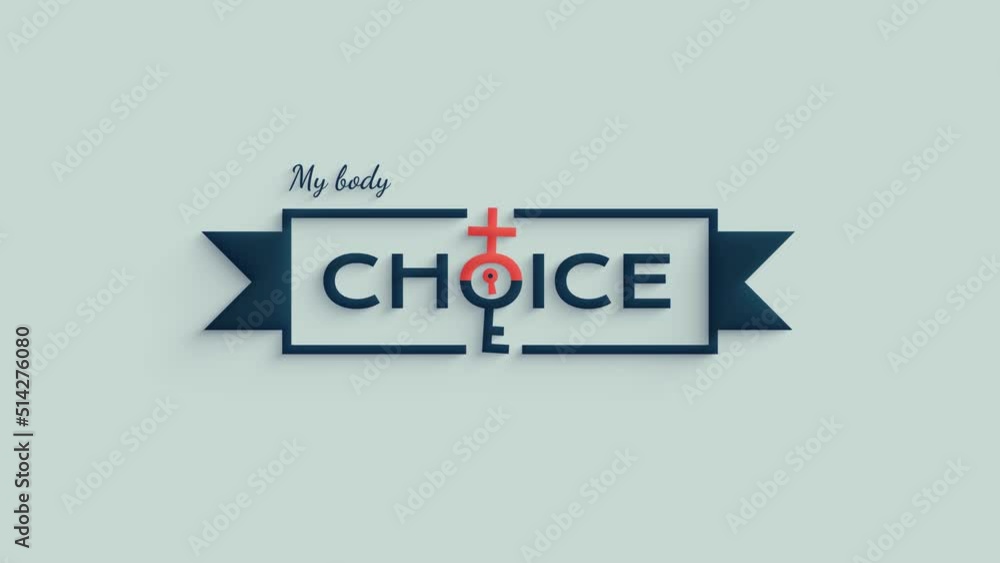 My body, my choice loop animation. Roe v. Wade. Abortion rights. Feminism. My body, my choice loop animation. Roe v. Wade. Abortion rights. Feminism.